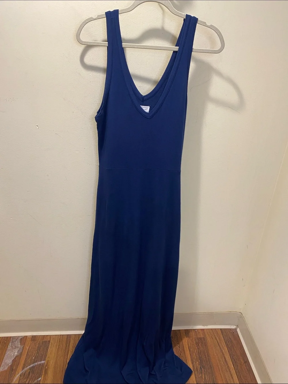 LOU & GREY Blue Sleeveless V Neck Maxi Dress Size M